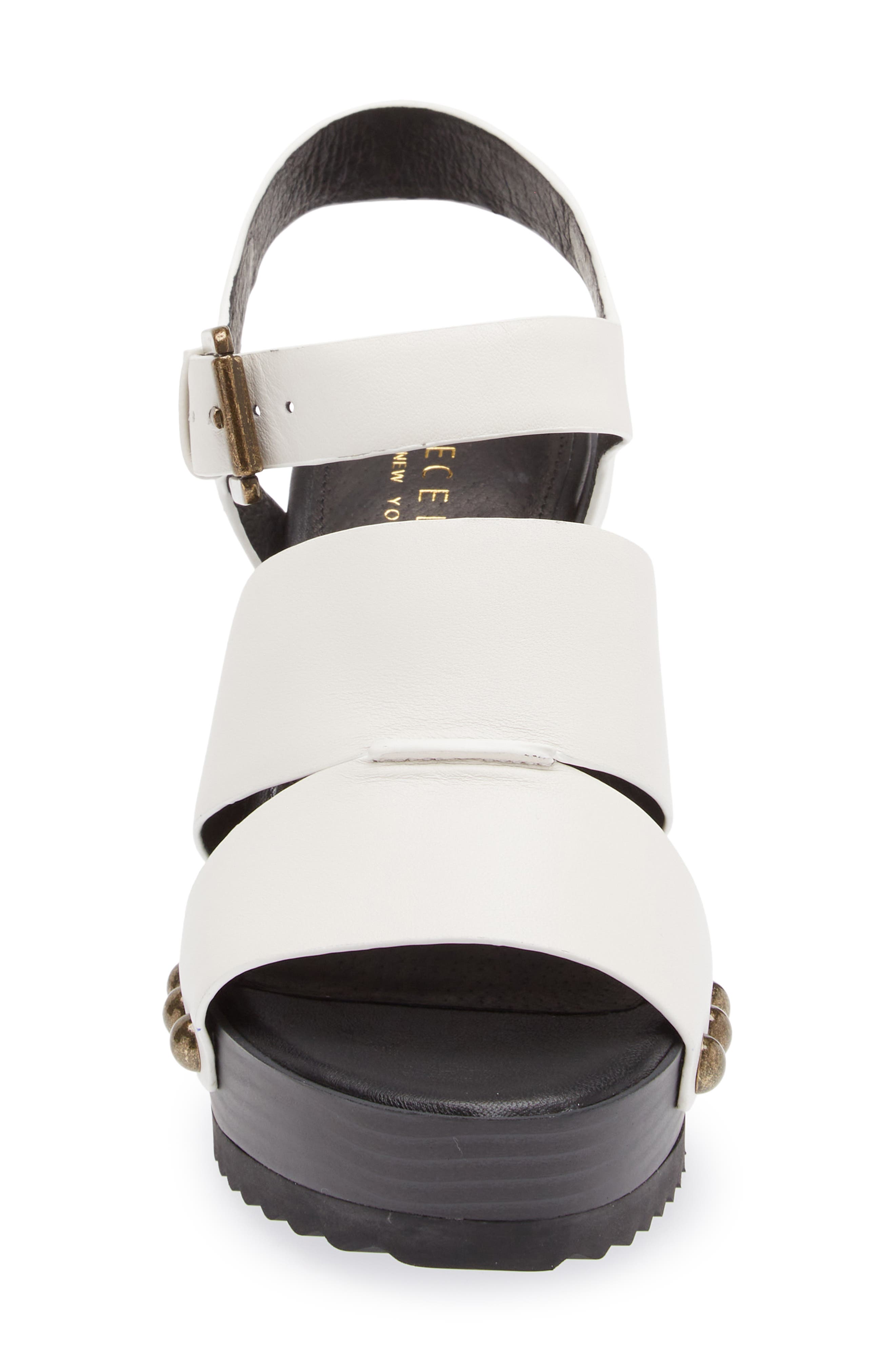 Cecelia New York Artsy Stud Platform Wedge Sandal, Alternate, color, Alabaster