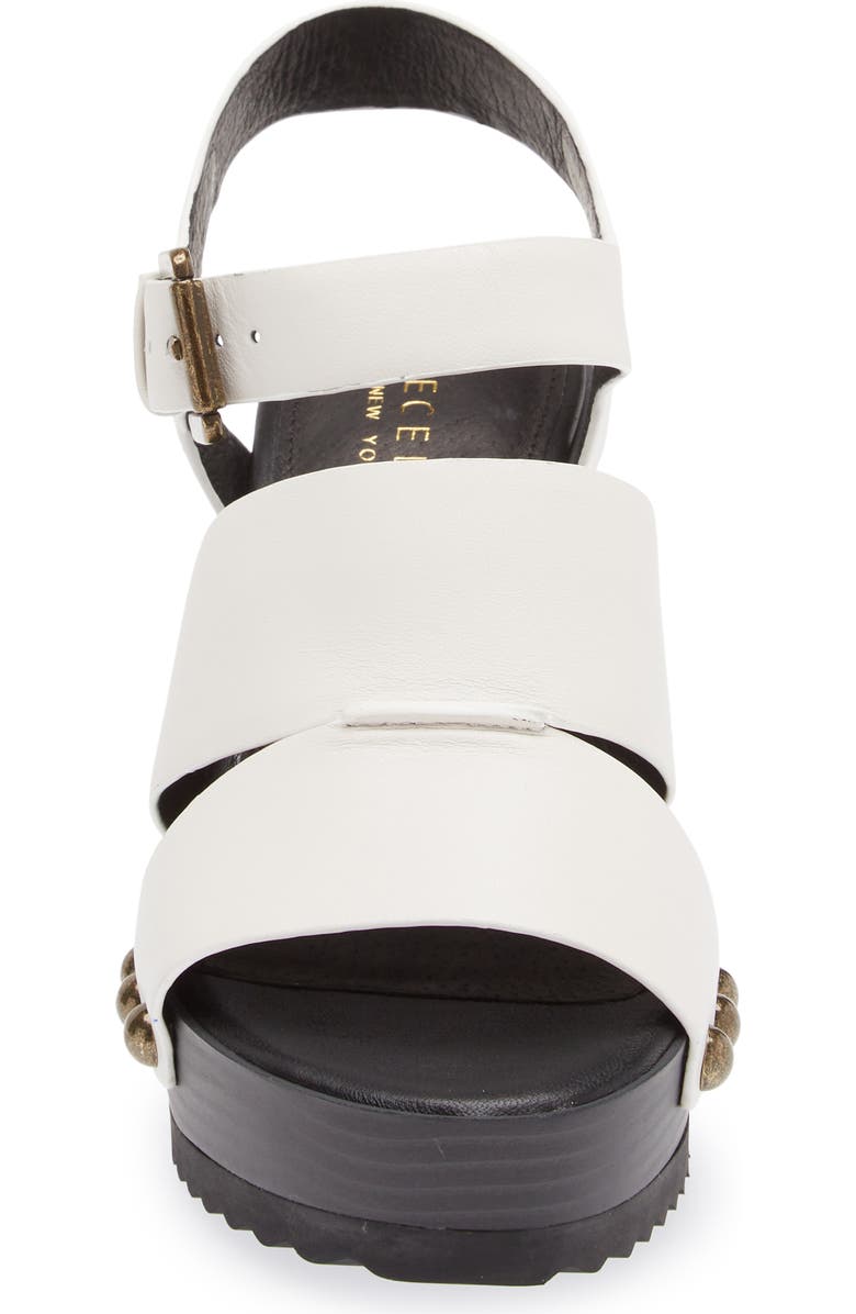 Cecelia New York Artsy Stud Platform Wedge Sandal, Alternate, color, Alabaster