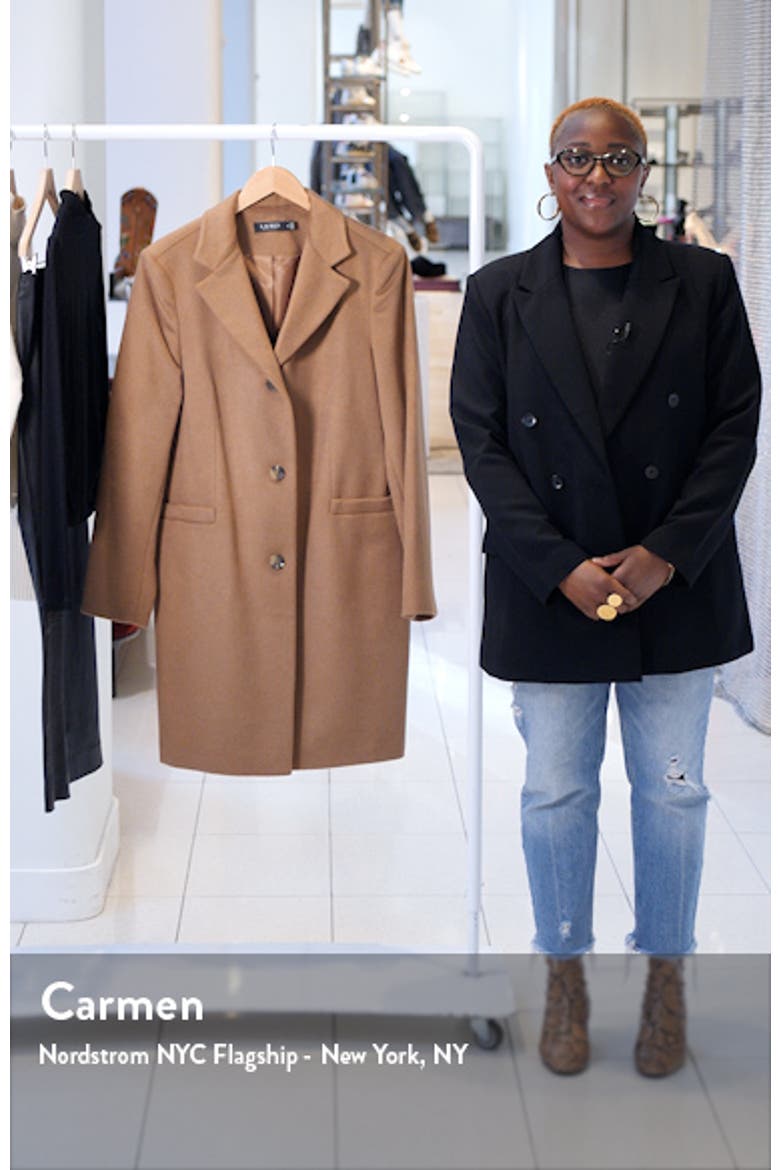 Reefer Wool Blend Coat video