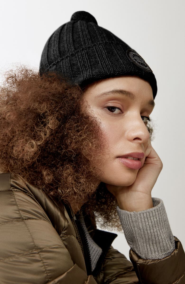 Canada Goose Cashmere & Wool Blend Pom Beanie, Alternate, color, 