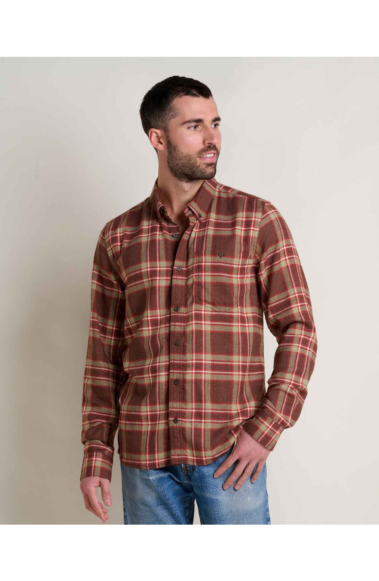 Toad & Co Airsmyth Long Sleeve Shirt, Main, color, Chestnut Tartan