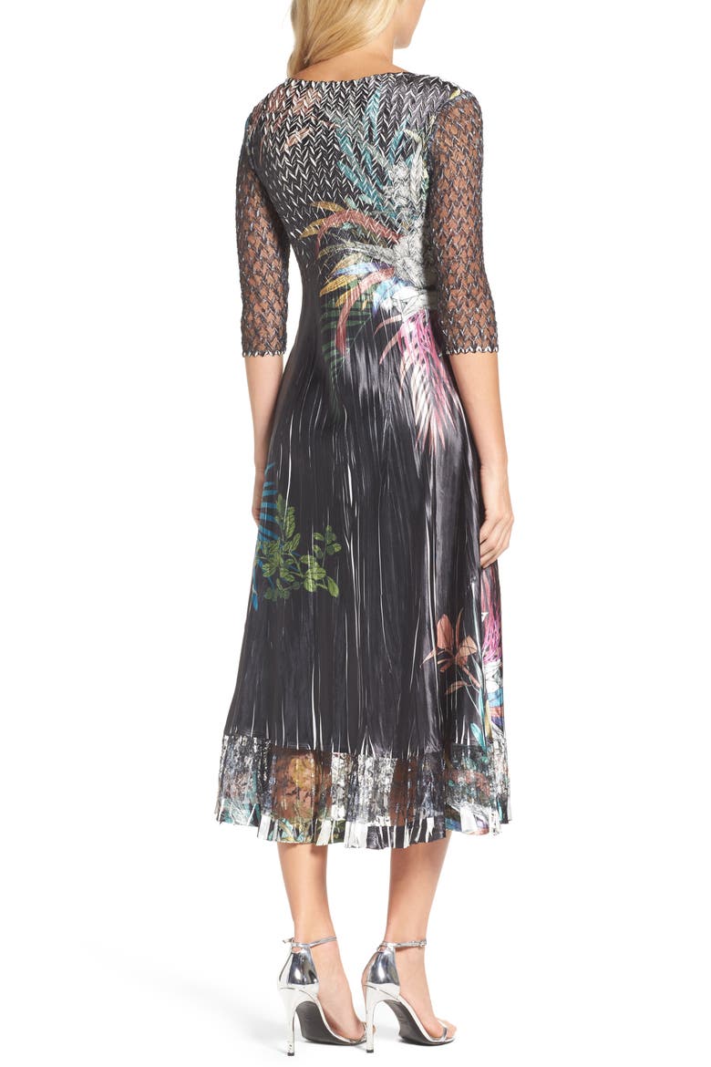 Print Sash Maxi Dress, Alternate, color, CONCRETE BLUE