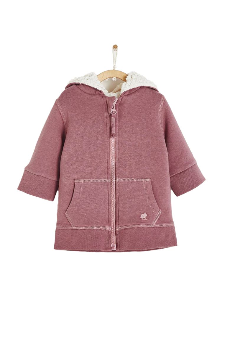 Babycottons Tree Fleece & Teddy Fleece Hoodie, Main, color, Purple