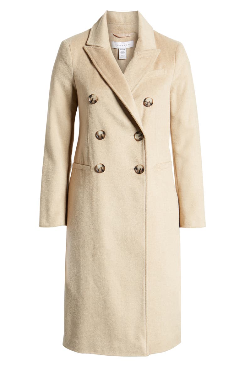 Frankie Double Breasted Coat, Alternate, color, CAMEL
