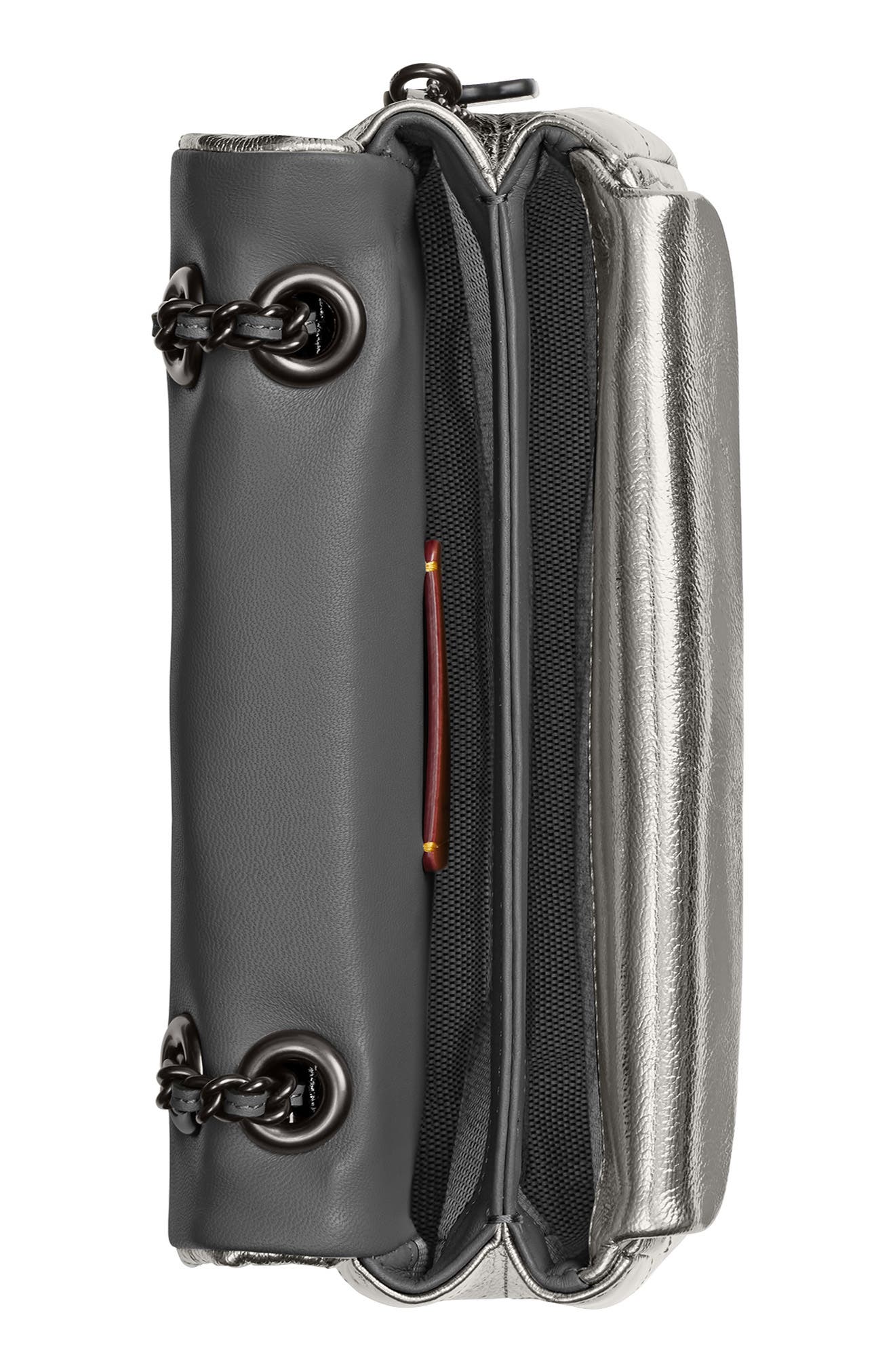 COACH Tabby Quilted Metallic Leather Convertible Shoulder Bag, Alternate, color, 