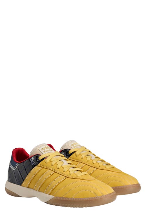 ADIDAS X WALES BONNER x Wales Bonner Gender Inclusive Samba Suede Sneaker in St Fade Yellow/navy 