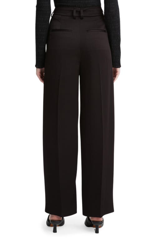 Vince Wide Leg Satin Pants In Black