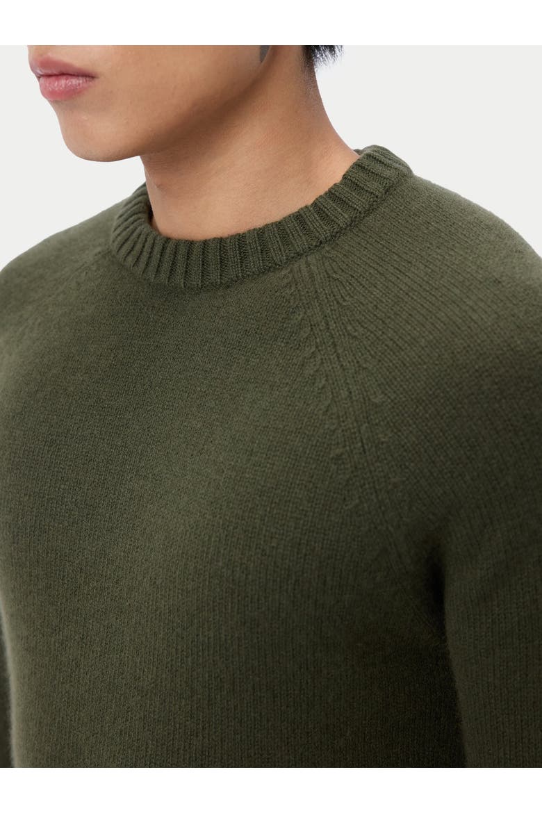 Cashmere Raglan Sweater, Alternate, color, capulet olive