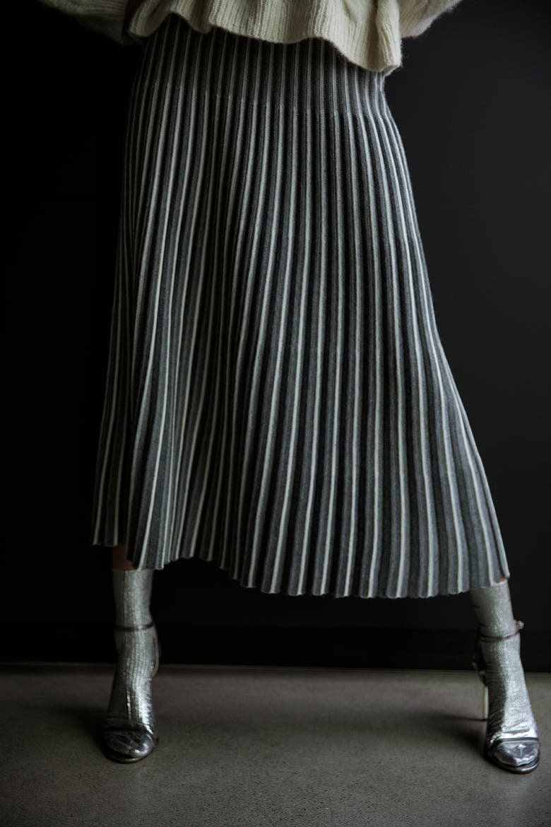Adeline Skirt, Alternate, color, GREY IVORY