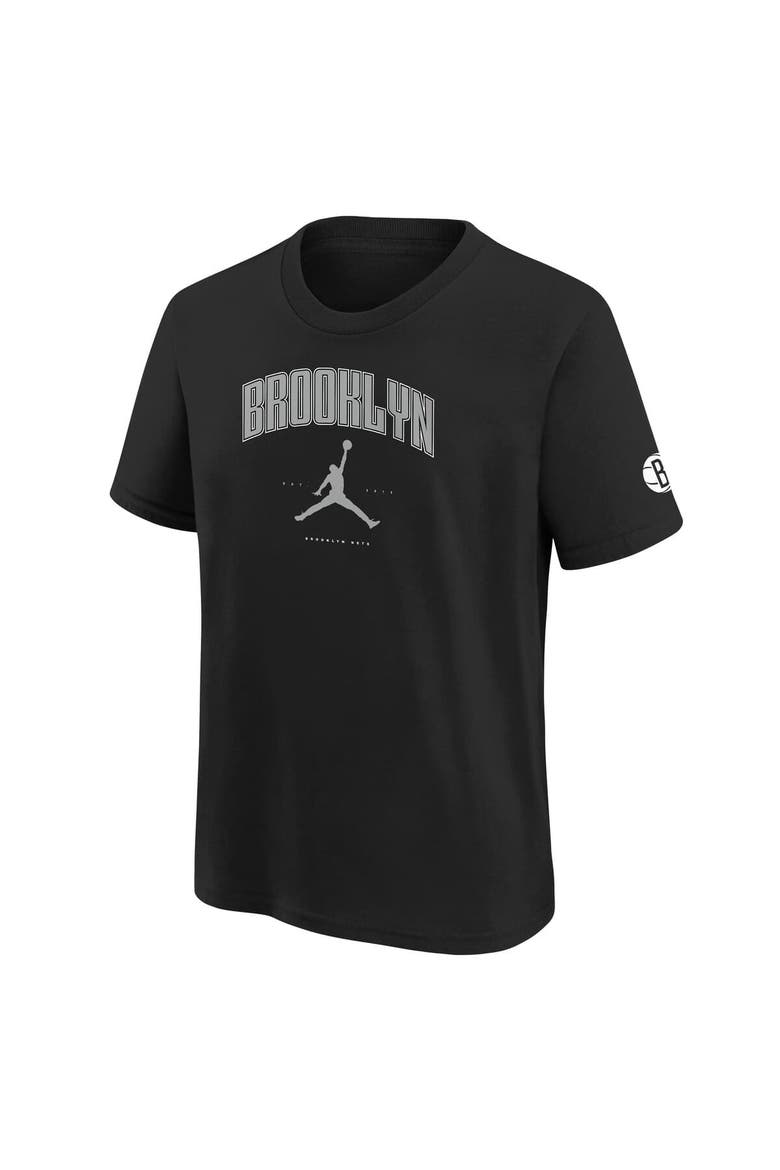 Youth Jordan Brand Black Brooklyn Nets Essential Cities T-Shirt, Alternate, color, Black