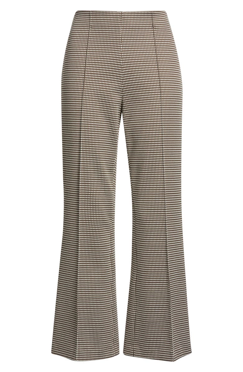rag & bone Irina Ponte Kick Flare Pants, Alternate, color, Brown Grid