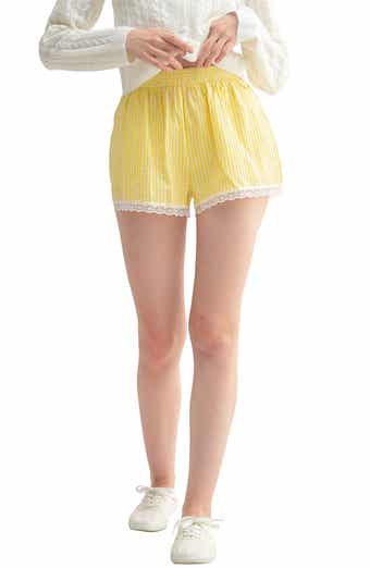 Lush Lace Trim Stripe Shorts