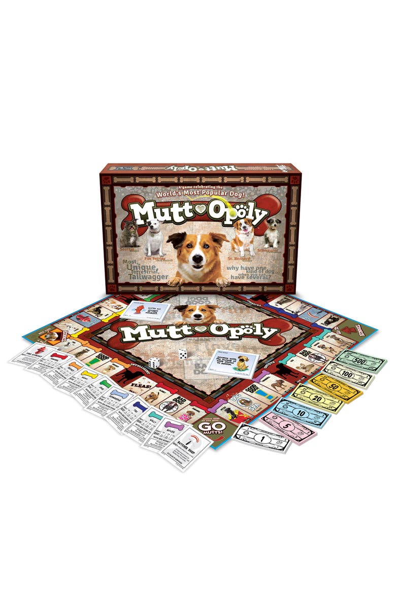Muttopoly Themed Family Board Game, Ages 8+, Alternate, color, Multicolored