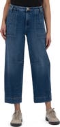 KUT from the Kloth Ashton High Waist Crop Wide Leg Barrel Jeans