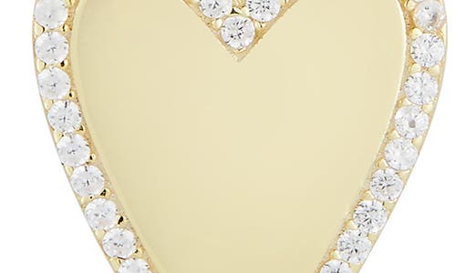 Glaze Jewelry Cubic Zirconia Heart Pendant Necklace In Gold