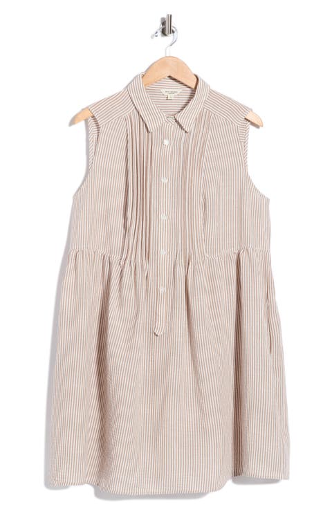 Pleated Button Front Dress