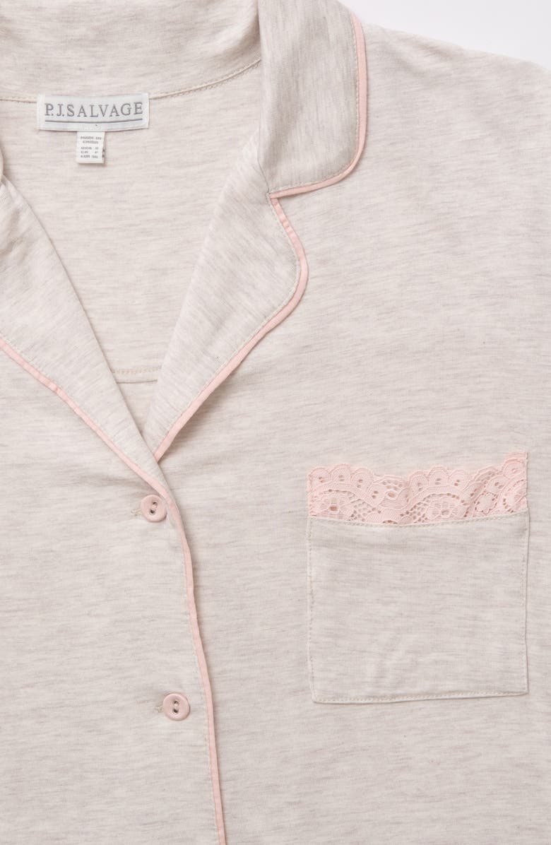 PJ Salvage Love Lace Short Pajamas, Alternate, color,