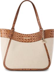 Brahmin Aliza Croc Embossed Leather Tote