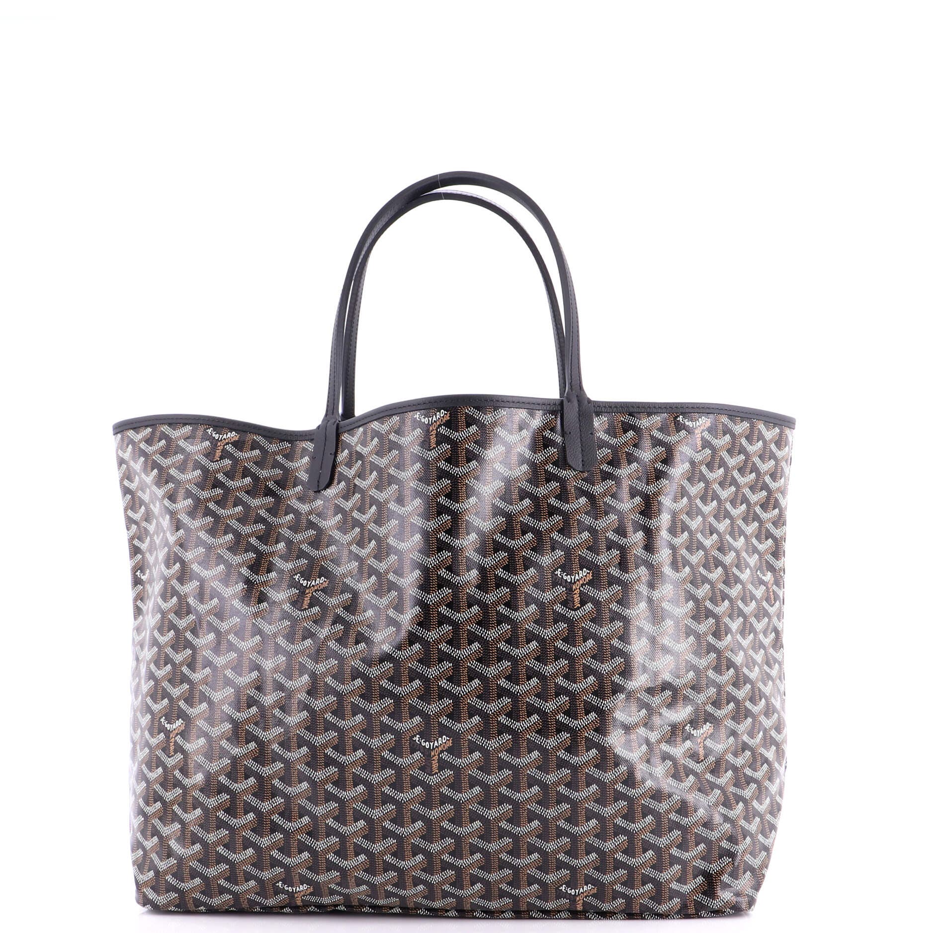 Pre-Owned Goyard Saint Louis Tote Coated Canvas GM, Alternate, color, Black