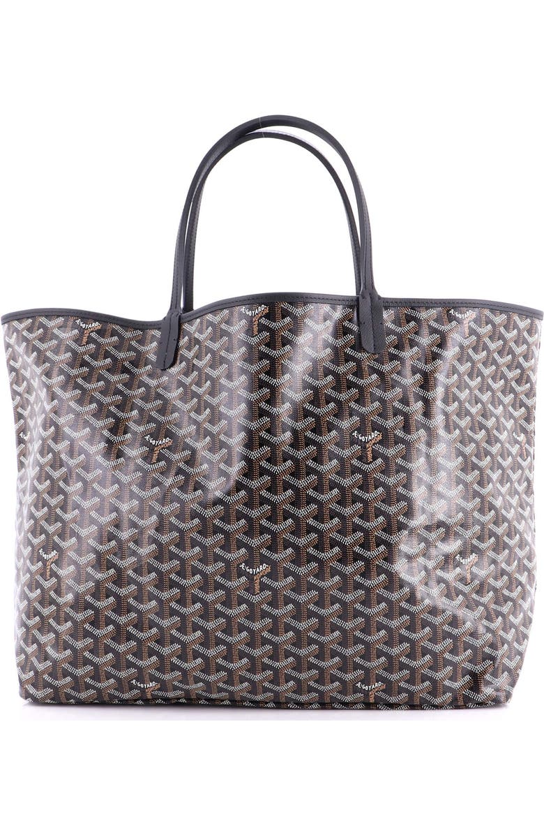 Pre-Owned Goyard Saint Louis Tote Coated Canvas GM, Alternate, color, Black
