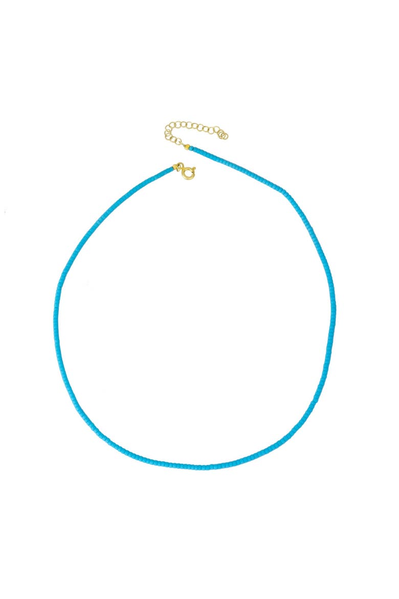 Turquoise Natural Stone Necklace, Main, color, Gold