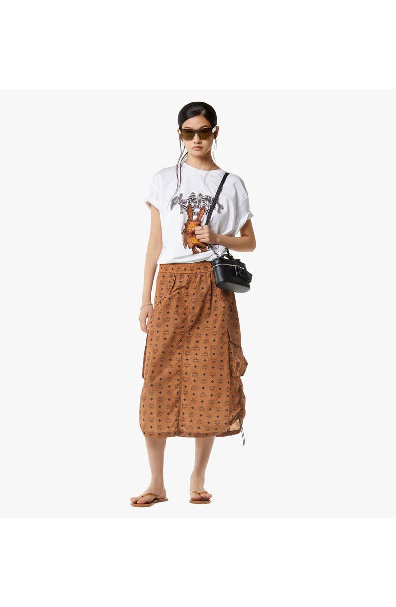 MCM Aren Vanity Case in Maxi Monogram Leather, Alternate, color, Black