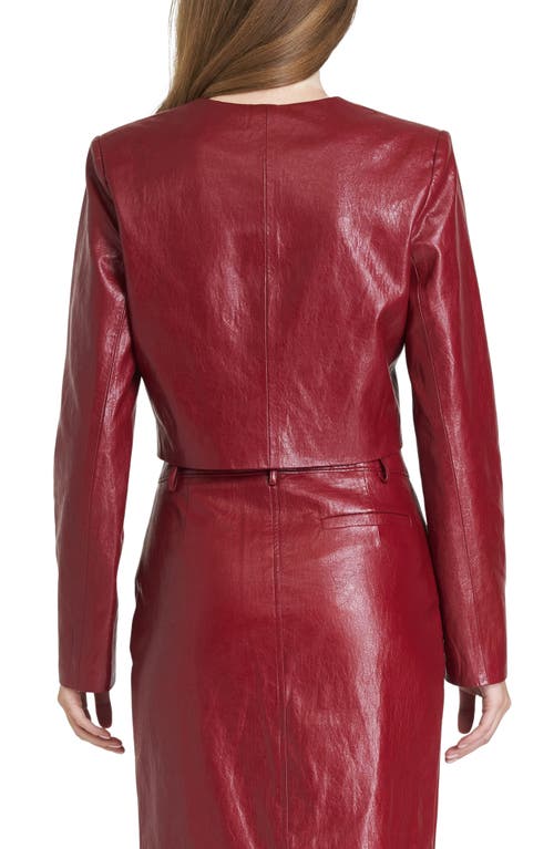 Wayf Margaux Faux Leather Crop Jacket