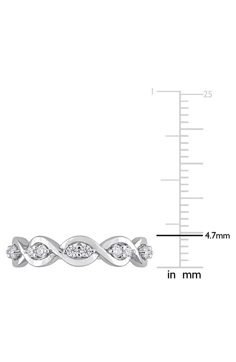 Julianna B. Moissanite Anniversary Ring, Alternate, color, Sterling Silver