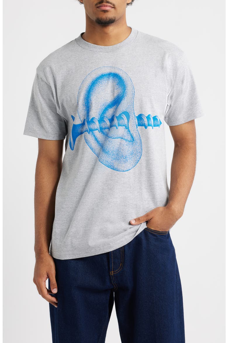 Records Ear Cotton Graphic T-Shirt, Main, color, HEATHER GREY