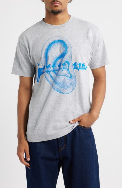 Records Ear Cotton Graphic T-Shirt