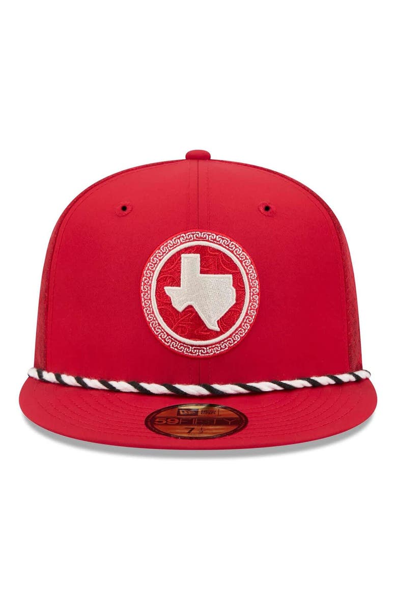 New Era Men's New Era Red Texas Rangers 2026 City Connect Batting Practice 59FIFTY Fitted Hat, Alternate, color, Red
