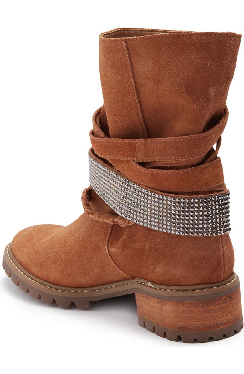 Schutz Kiara Suede Strappy Buckle Boot, Alternate, color,