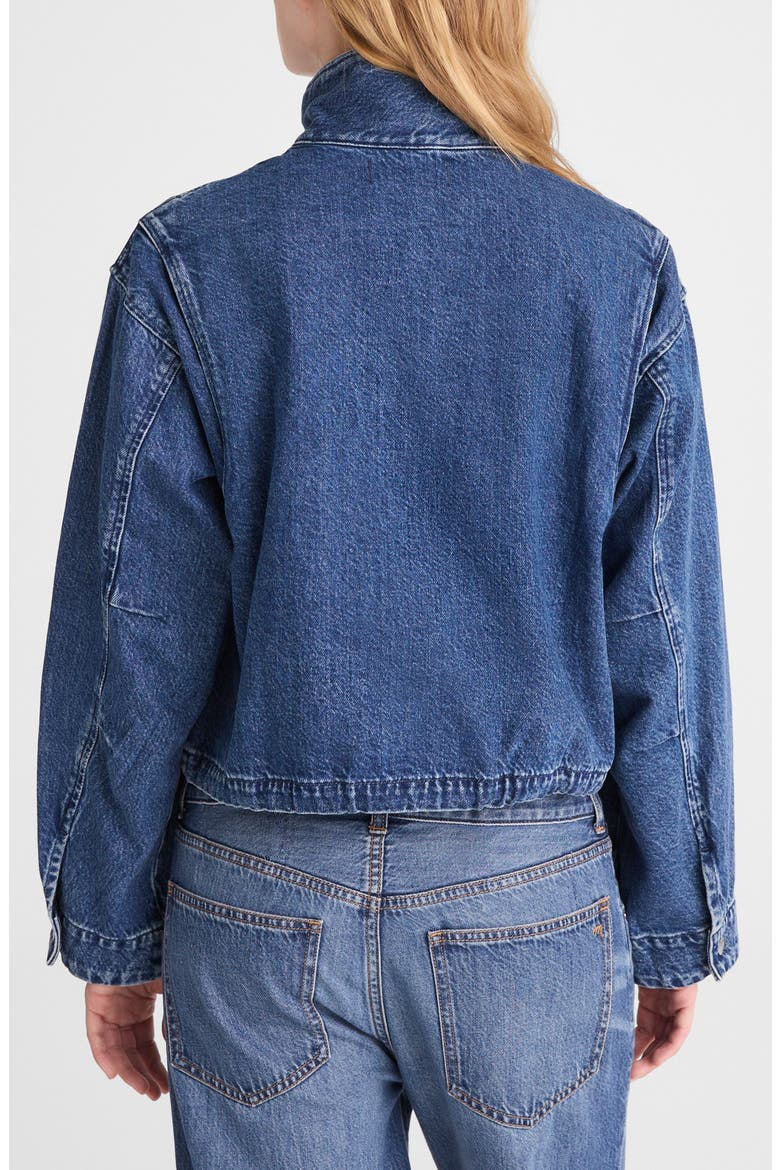 Denim Crop Field Jacket, Alternate, color, CLEAN BIRKDALE