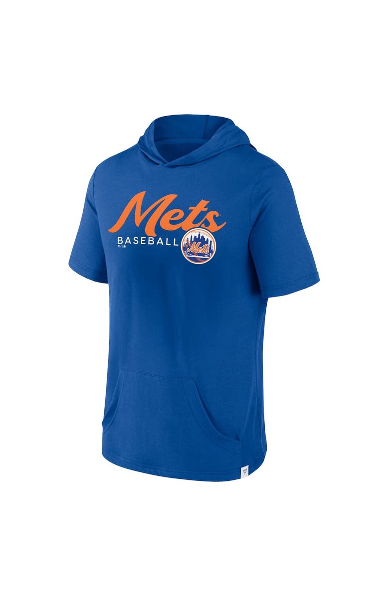 FANATICS Men's Fanatics Royal New York Mets Offensive Strategy Short Sleeve Pullover Hoodie, Alternate, color,