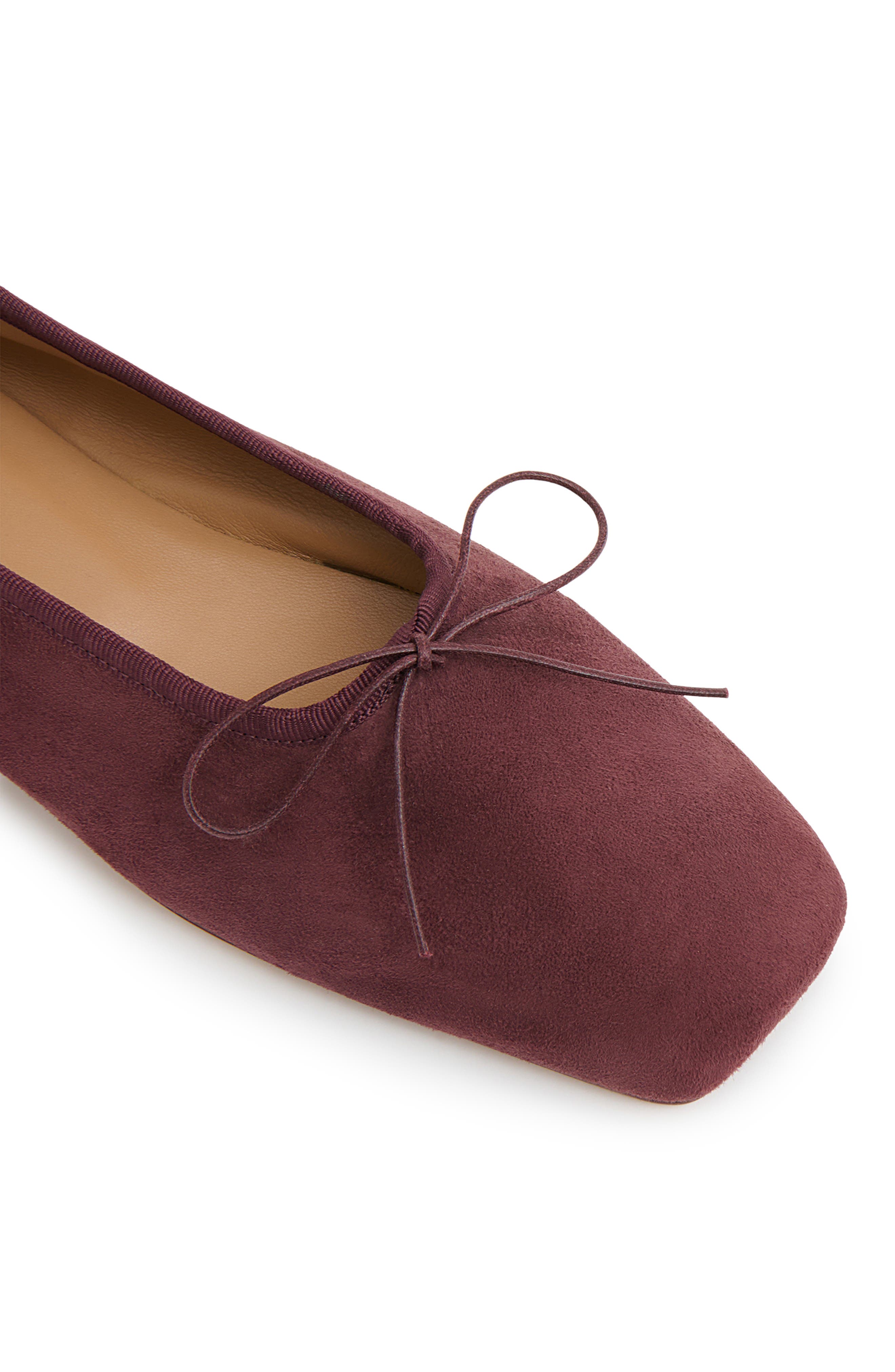 Square Toe Ballet Flat, Alternate, color, PLUM