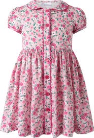 Rachel Riley Blossom Flower Button-Front Dress