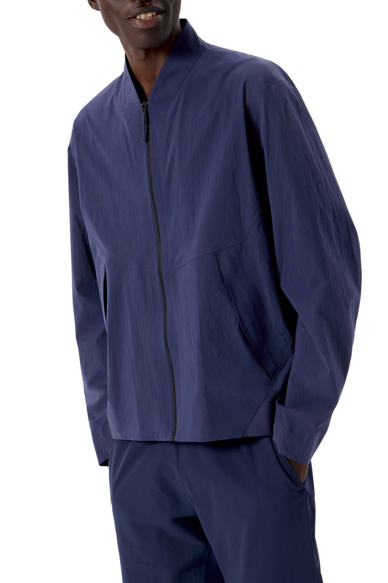 Diode Stretch Nylon Bomber Jacket, Alternate, color, PASSPORT