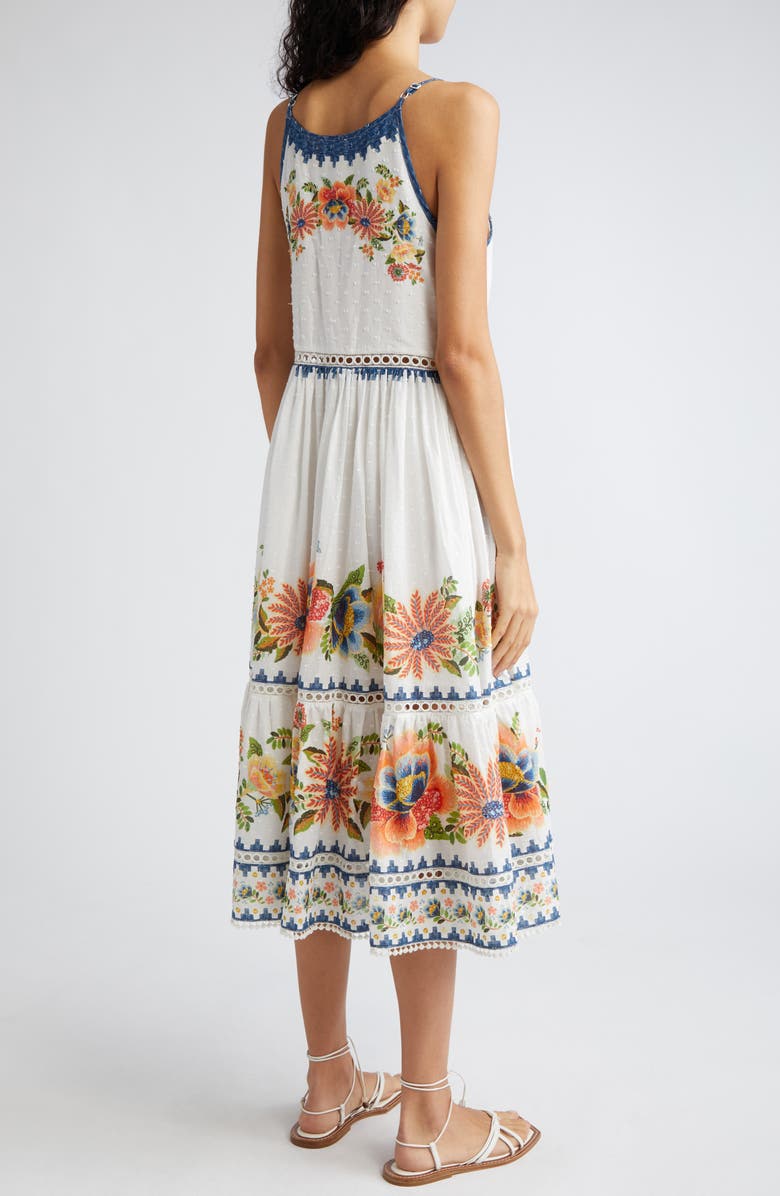 FARM Rio Delicate Garden A-Line Cotton Dress, Alternate, color, 