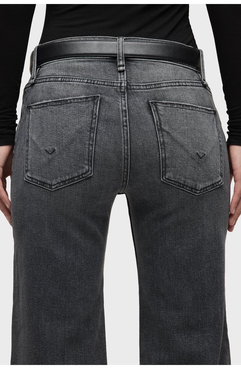 Hudson Jeans Rosie Wide Leg Ankle Raw Hem, Alternate, color, Asphalt