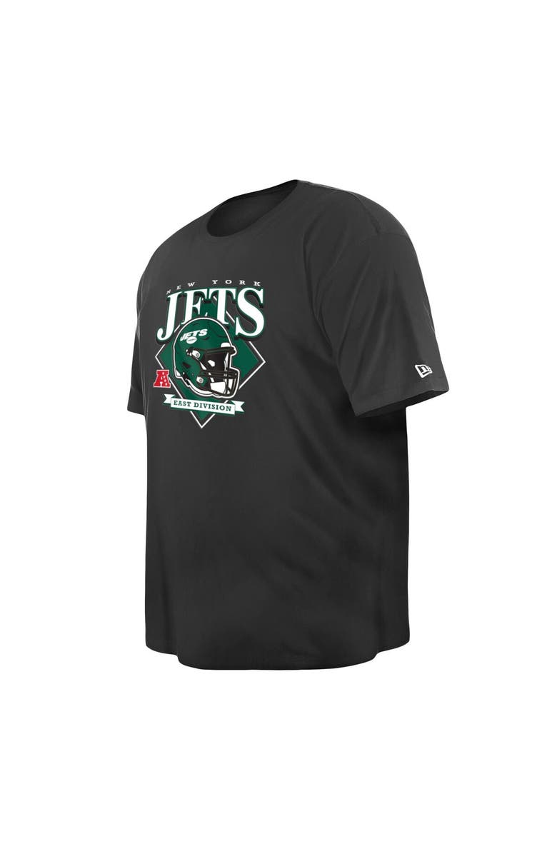 New Era Men's New Era  Black New York Jets Big & Tall Helmet T-Shirt, Alternate, color, 