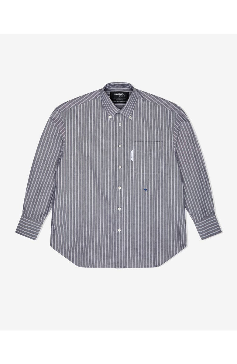 Hommegirls Oxford Shirt, Alternate, color, Grey Stripe Oxford