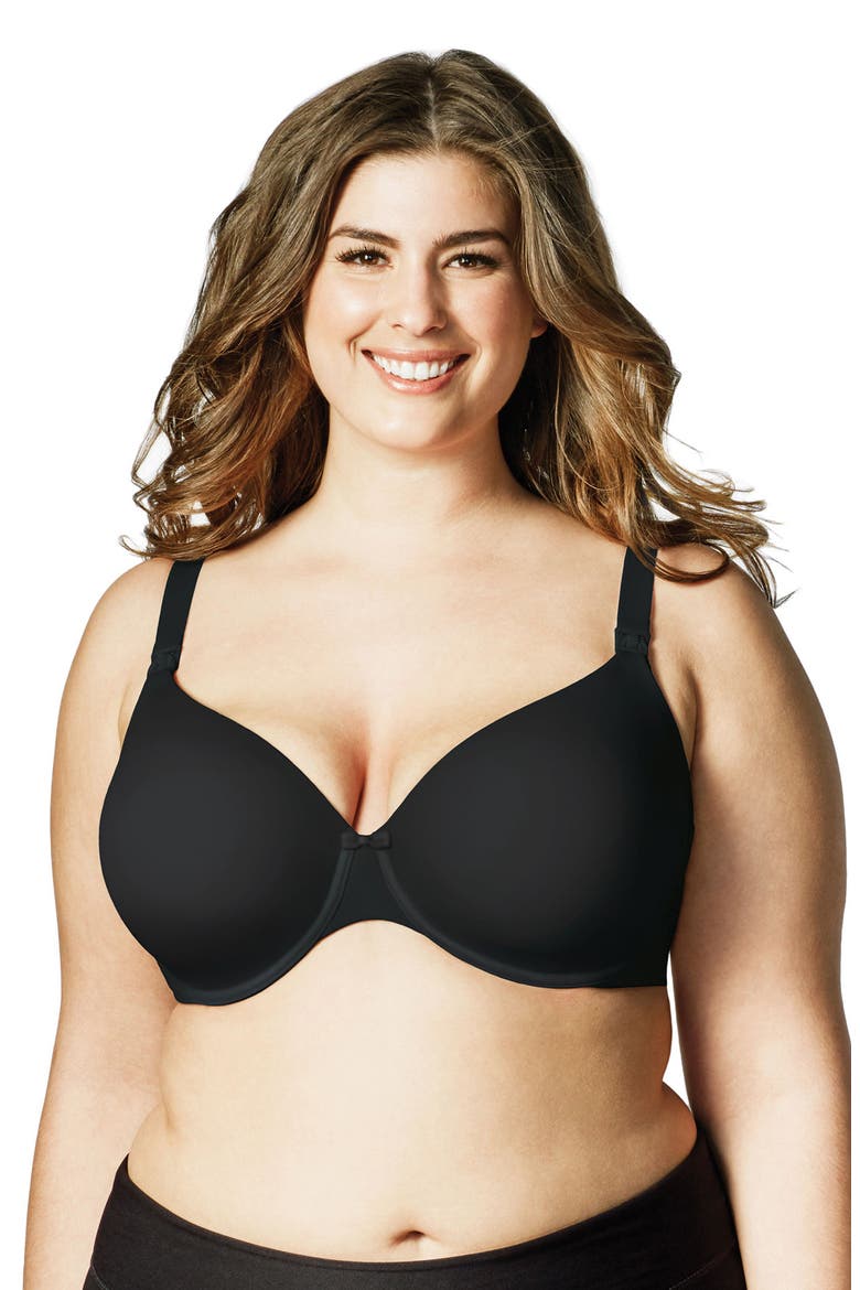 Belle Underwire Nursing Bra, Alternate, color, BLACK