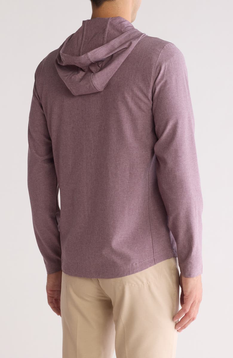 TravisMathew Shaker Heights Full Zip Hoodie, Alternate, color, Heather Mauve Wine