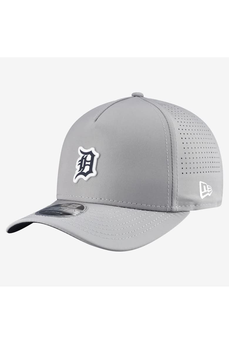 Men's New Era  Gray Detroit Tigers Micro Logo 9FORTY M-Crown A-Frame Adjustable Hat, Main, color, Gray