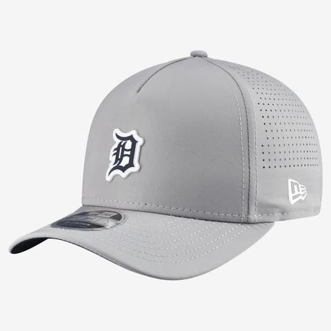 Men's New Era  Gray Detroit Tigers Micro Logo 9FORTY M-Crown A-Frame Adjustable Hat