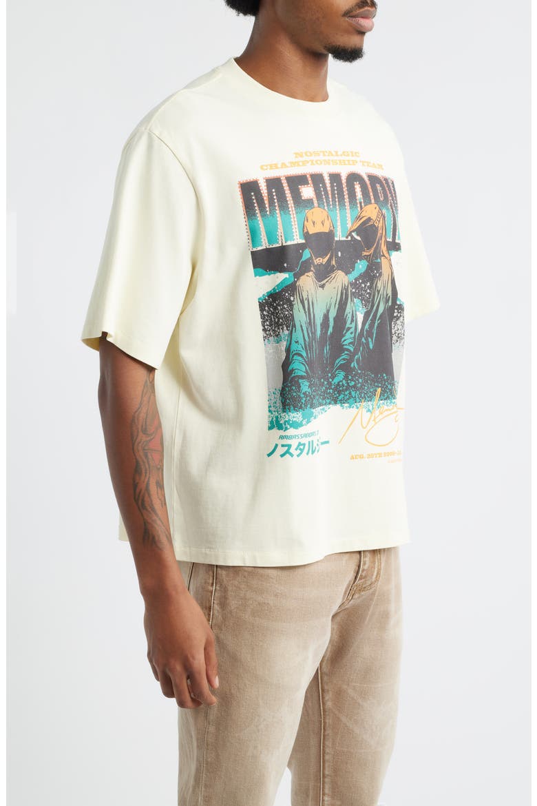Oversize Crystal Embellished Nostalgic Champs Crop Graphic T-Shirt, Alternate, color, OFF WHITE