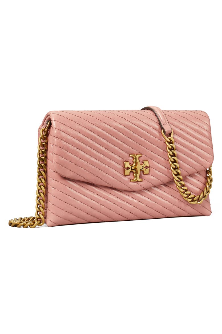 Kira Moto Quilted Wallet on a Chain, Alternate, color, PINK MAGNOLIA