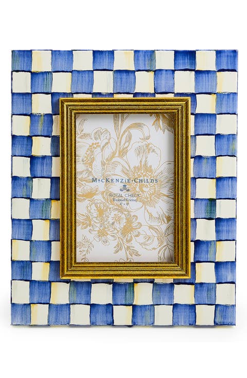 Royal Check Enameled Steel 4 x 6-Inch Picture Frame