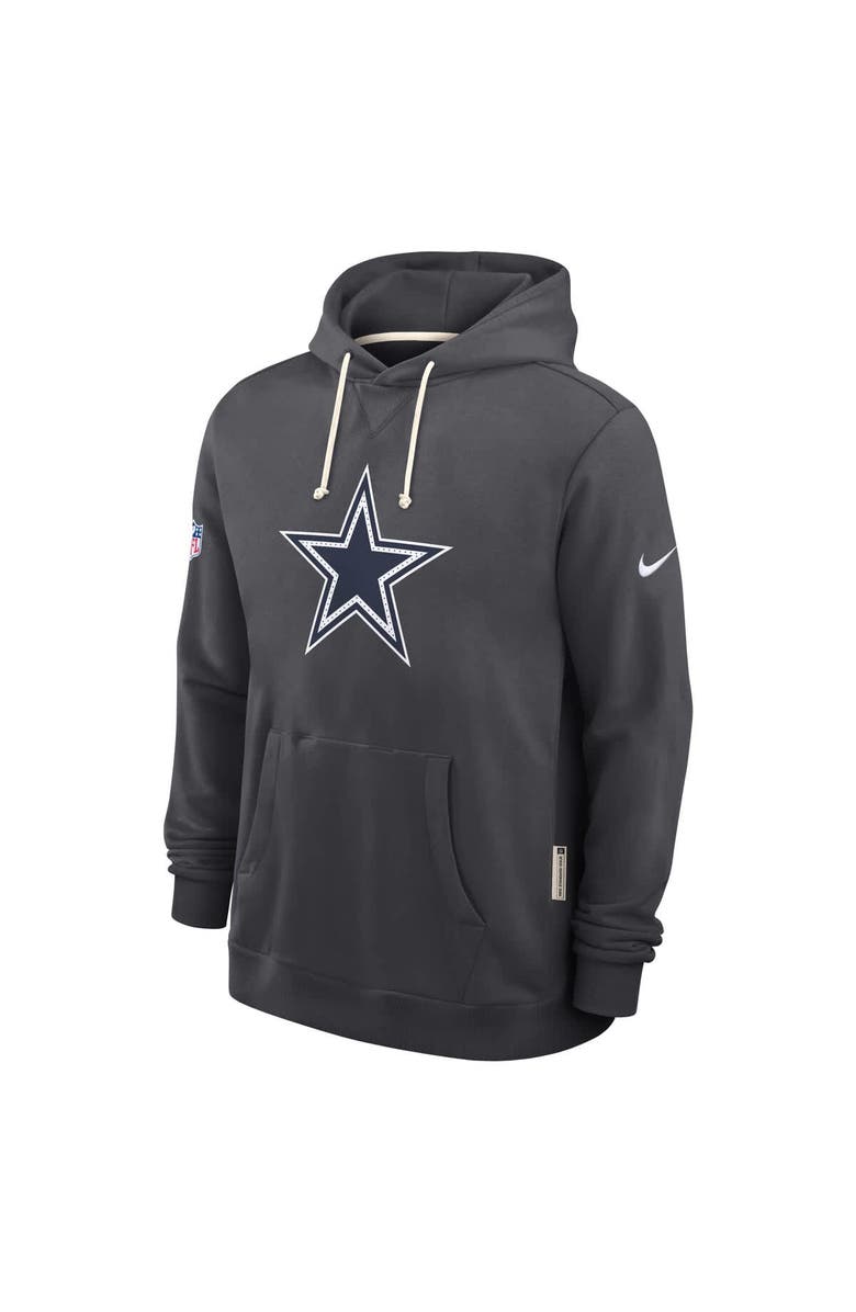 Nike Men's Nike Anthracite Dallas Cowboys Sideline Standard Issue Initial Home Dri-FIT Hoodie, Alternate, color, Anthracite