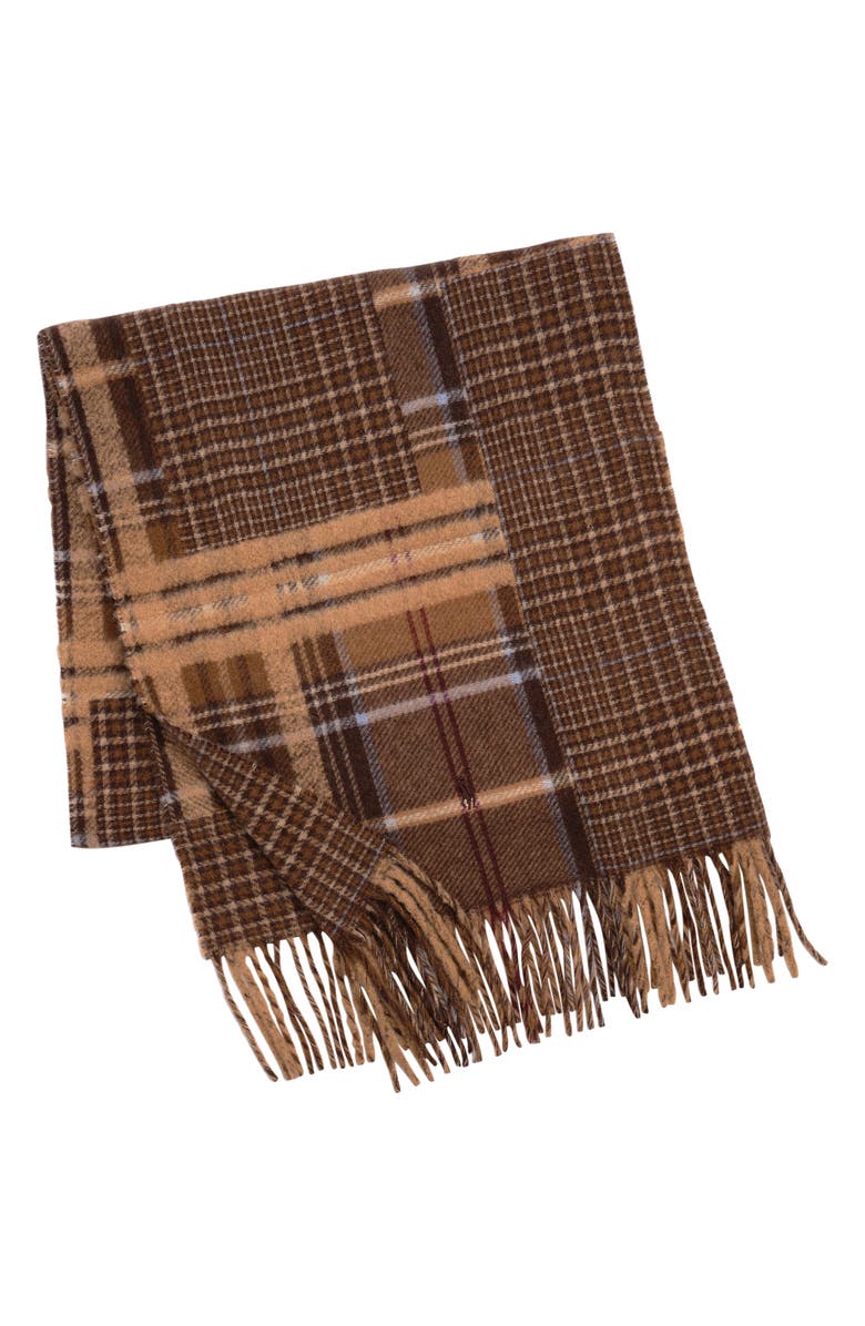 Polo Ralph Lauren Patchwork Plaid Recycled Wool Blend Fringe Scarf, Alternate, color, 